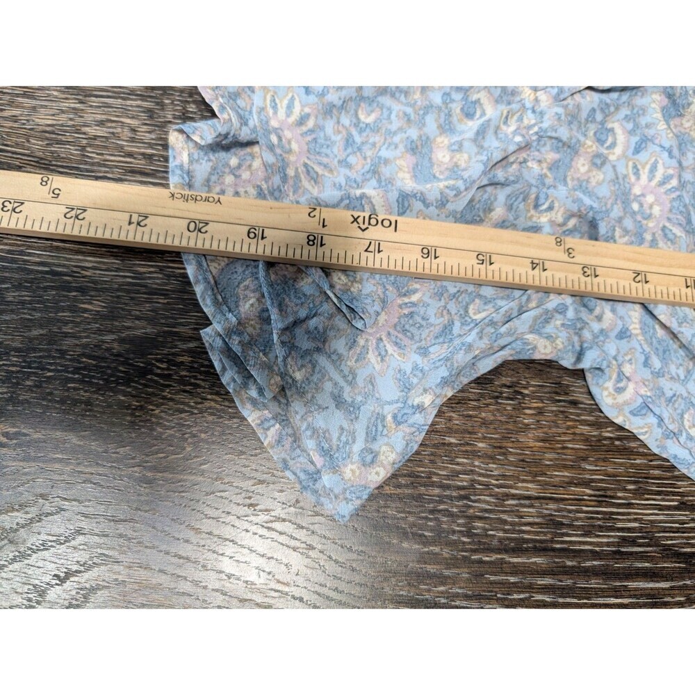 American Eagle Paisley Ruffle‎ Sheer Top - Size Medium - Picture 6 of 7